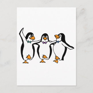Tanzpinguine Postkarte