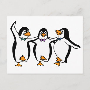 Tanzpinguine Postkarte