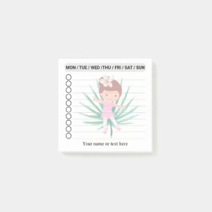 Tanzplan für Ballerina Post-it Klebezettel