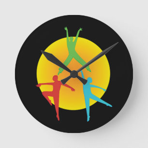Tanzposen Runde Wanduhr
