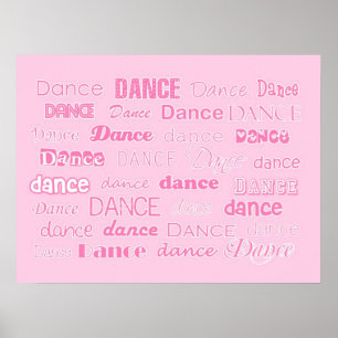 Tanzposter Pink Poster