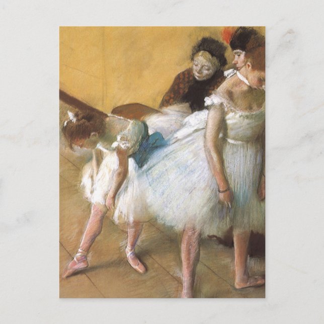 Tanzprüfung durch Edgar Degas, Vintages Ballett Postkarte (Vorderseite)