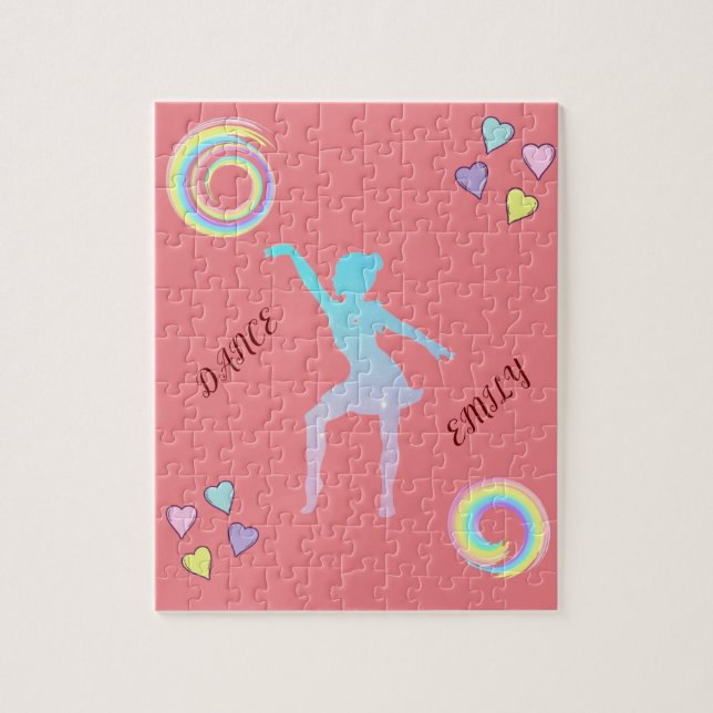 Tanzpuzzle mit Herzen & Wirbel. Puzzle (Vertikal)