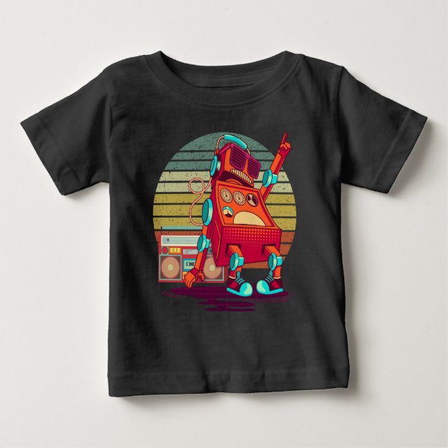 Tanzroboter Baby T-shirt (Vorderseite)