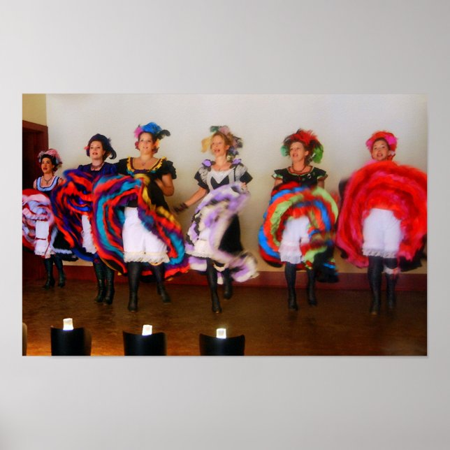 Tanzsaal Girls in Old West Poster (Vorne)