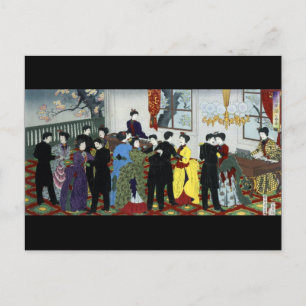 Tanzsaal in Tokio um 1888 Postkarte