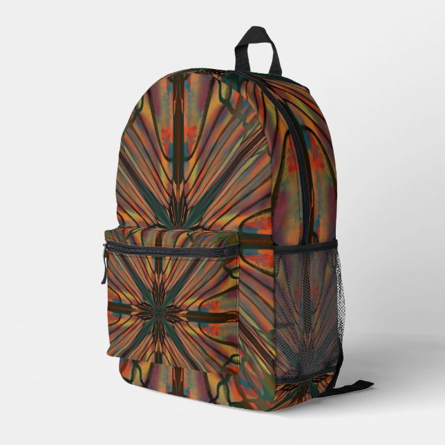 Tanzschatten des Skorpion King Patterns Bedruckter Rucksack (Rückseitige Ecke Rechts)