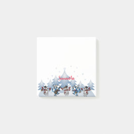 Tanzschneemann & Rentier Post-it Klebezettel