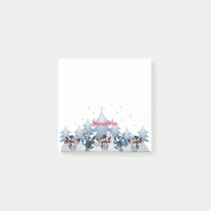 Tanzschneemann & Rentier Post-it Klebezettel