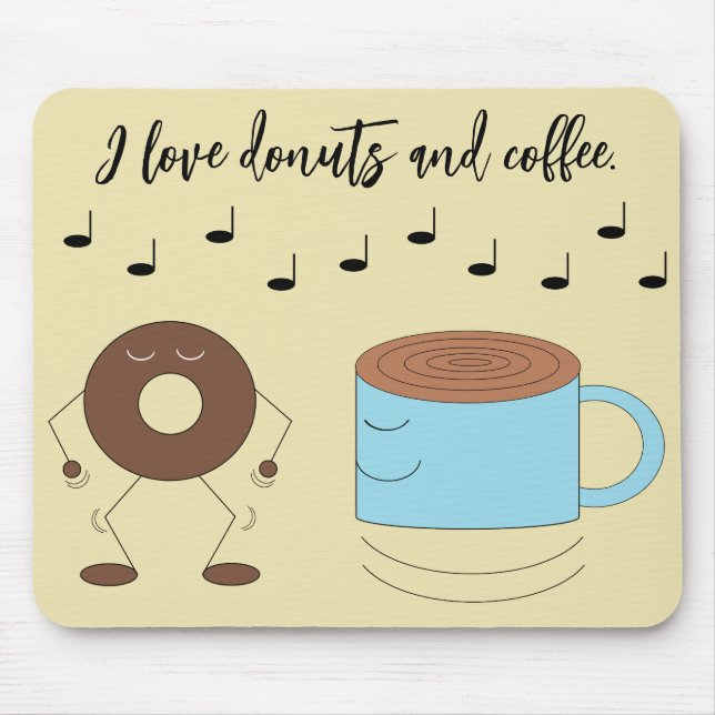 Tanzschokolade Mattierte Donut & Kaffee-Tasse Mousepad (Vorne)