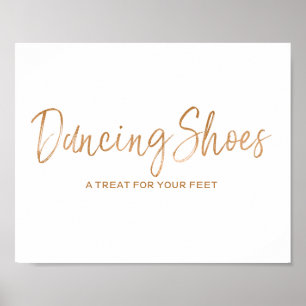 Tanzschuhe 8x10 Stilvolle Rose Gold Wedding Sign Poster