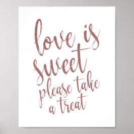 Tanzschuhe Rose Gold Glitzer 8x10 Hochzeitszeichen Poster