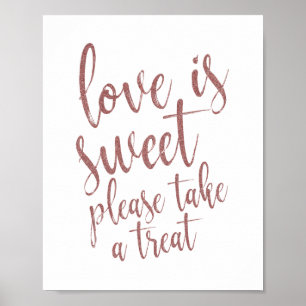 Tanzschuhe Roségold Glitter 8x10 Hochzeitsschild Poster