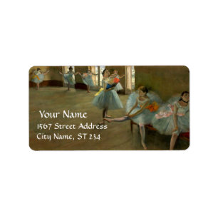 TANZSCHULE/BALLERINA BALLETTE-TANKER IN BLAU ADRESSAUFKLEBER