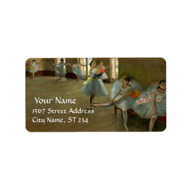 TANZSCHULE/BALLERINA BALLETTE-TANKER IN BLAU ADRESSAUFKLEBER (Vorne)