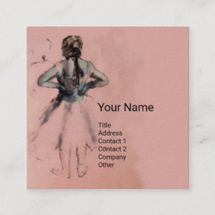 TANZSCHULE/BALLERINA BALLETTER IN PINK QUADRATISCHE VISITENKARTE