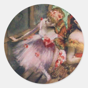 TANZSCHULE/BALLERINA BALLETTER IN PINK RUNDER AUFKLEBER