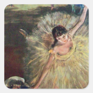 TANZSCHULE / BALLERINA BALLETTTÄNZERIN QUADRATISCHER AUFKLEBER