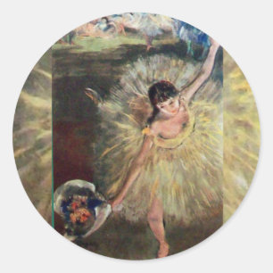 TANZSCHULE / BALLERINA BALLETTTÄNZERIN RUNDER AUFKLEBER