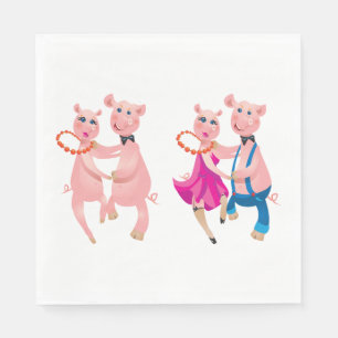 Tanzschweine Serviette