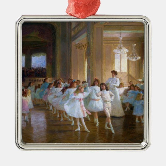 Tanzshow (Ballettklasse für junge Tänzer) Ornament Aus Metall (Vorne)