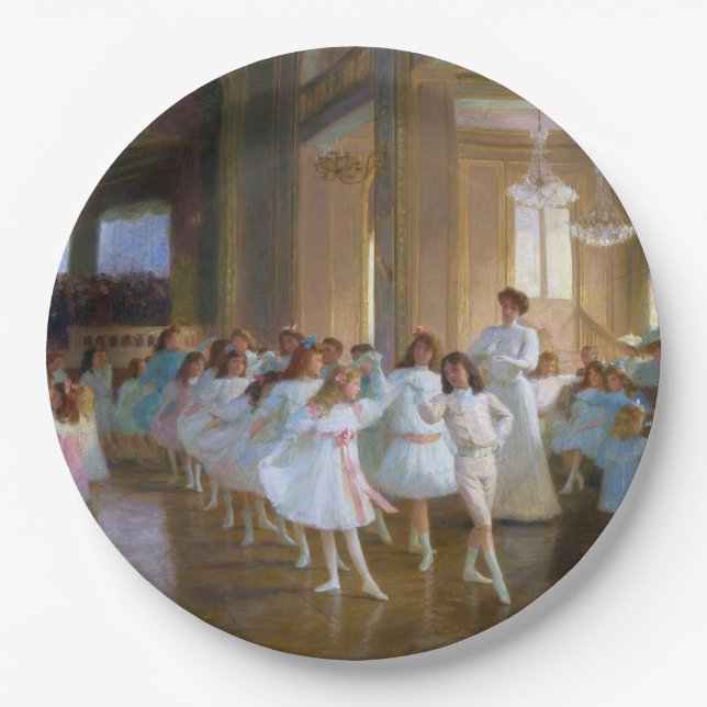 Tanzshow (Ballettklasse für junge Tänzer) Pappteller (Vorderseite)