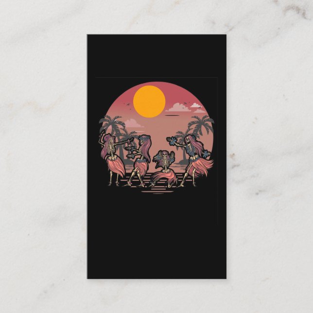 Tanzskeleton Aloha Women Hawaii Visitenkarte (Vorderseite)