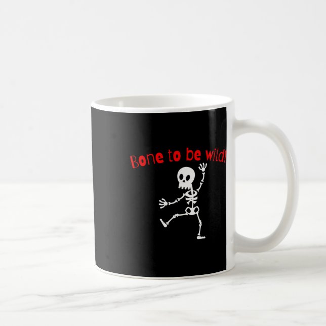 Tanzskeleton Halloween Funny Bone Wild Kaffeetasse (Rechts)