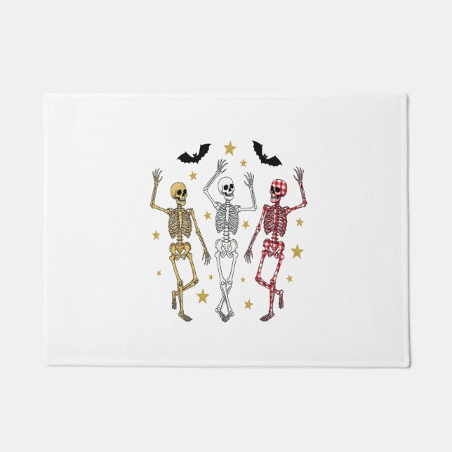Tanzskeleton Halloween Fußmatte (Vorderseite)