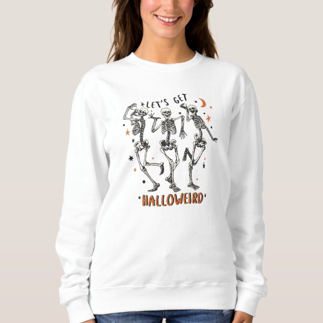 Tanzskeleton Halloween Sweatshirt (Vorderseite)
