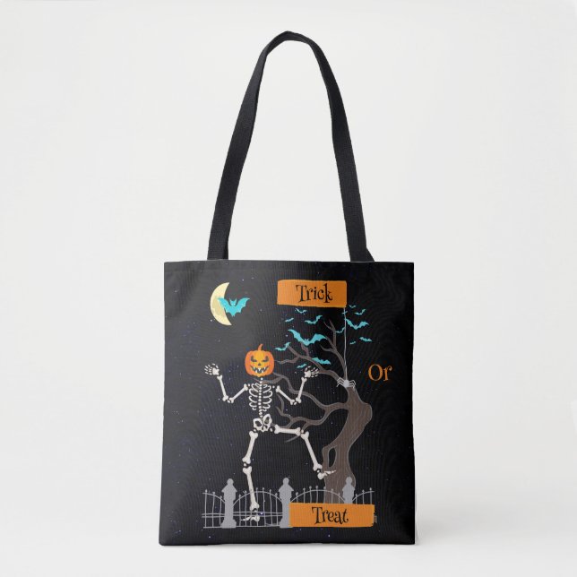 Tanzskeleton Halloween Tote Bag (Vorderseite)