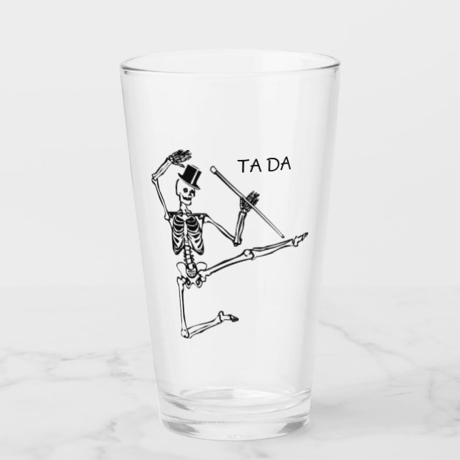 TANZSKELETON MIT HAT BIENENPINST GLAS (Vorderseite)