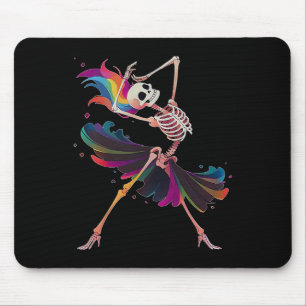 Tanzskeleton Rainbow Ballerina Halloween Mousepad
