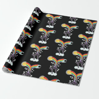 Tanzskeleton Wrapping Paper "Rainbow Dancer" Geschenkpapier