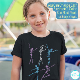 Tanzskelett Ballerina spooky Balletttänzerin T-Shirt