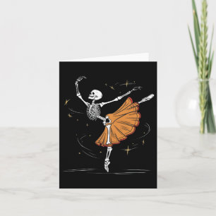 Tanzskelett Byllerina Byllet Dance Halloween Karte