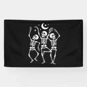 Tanzskelett Frohes Halloween Fall Skull Banner