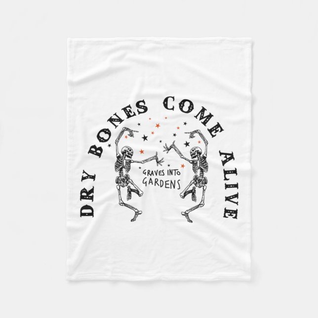 Tanzskelett Trockenknochen Kommen Bibelverse Fleecedecke (Vorderseite)
