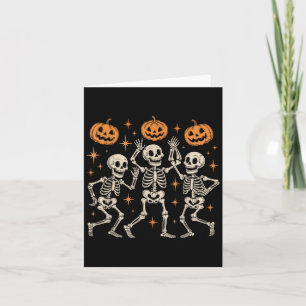 Tanzskelette Halloween-Tanz des Todes Macabre Karte