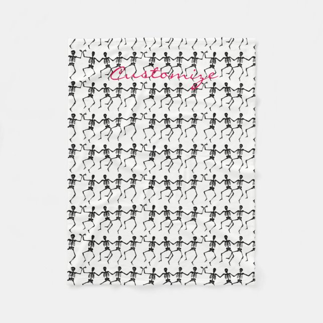 Tanzskelette Halloween Thunder_Cove Fleecedecke (Vorderseite)