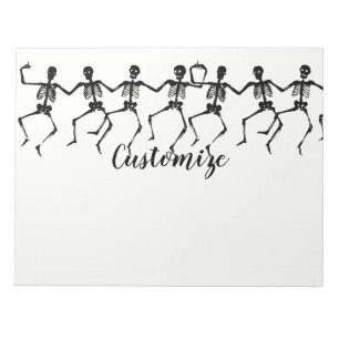 Tanzskelette Halloween Thunder_Cove Notizblock