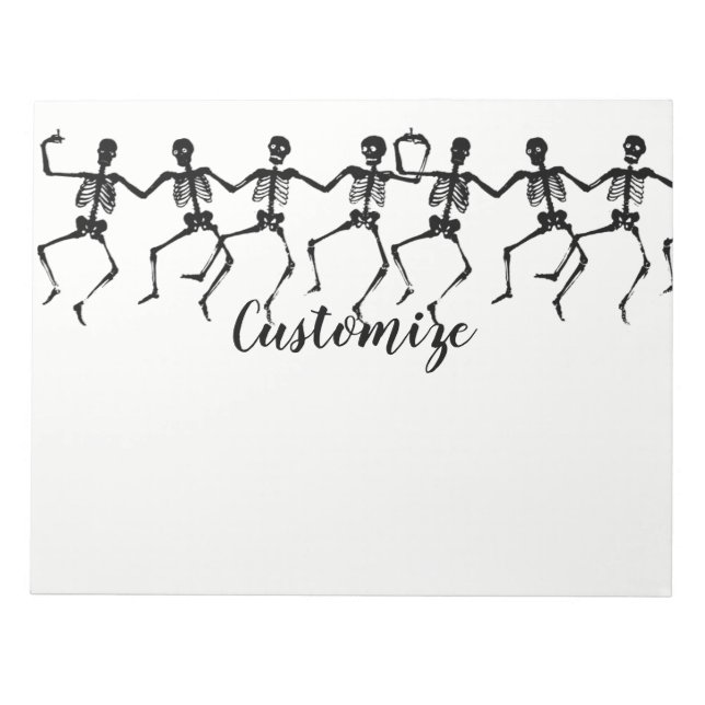 Tanzskelette Halloween Thunder_Cove Notizblock (Vorderseite)
