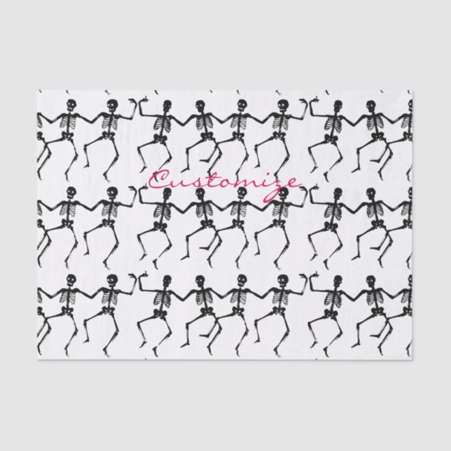 Tanzskelette Halloween Thunder_Cove Seidenpapier (Vorderseite)