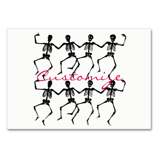 Tanzskelette Halloween Thunder_Cove Tischnummer (Vorderseite)