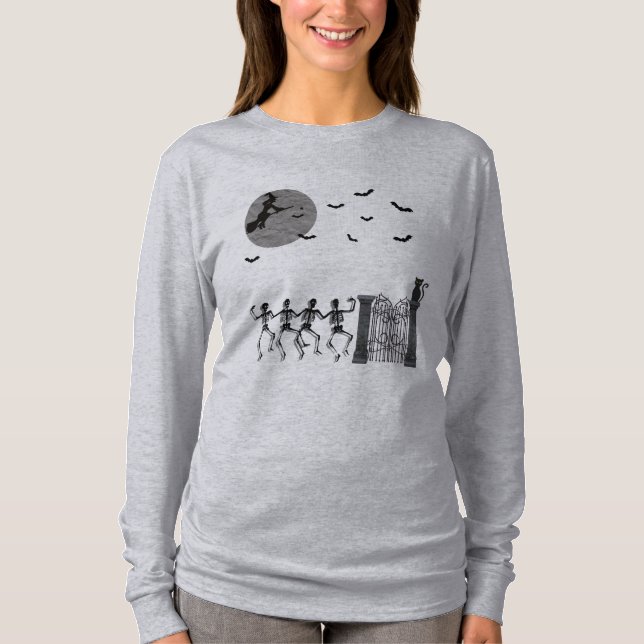 Tanzskelette in der Nacht T-Shirt (Vorderseite)