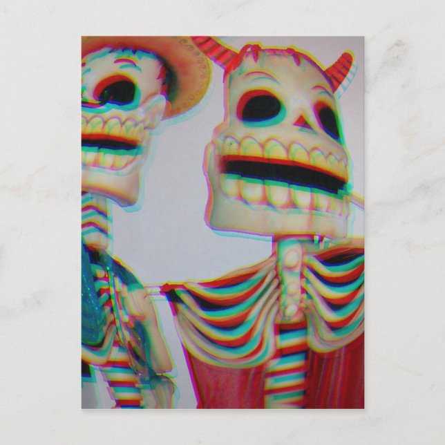 Tanzskelette Postkarte (Vorderseite)