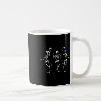 Tanzskelette Rainbow Pride Celebration Kaffeetasse