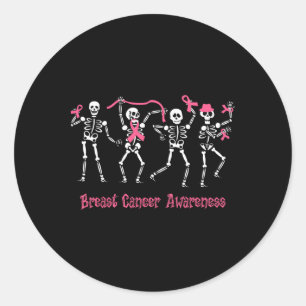 Tanzskelette Rosa Ribbon Skull Geschenke für Brei Runder Aufkleber