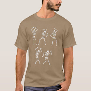 Tanzskelette Shake Bones Halloween Beängstigend Sk T-Shirt