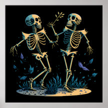 Tanzskelette Spooky Classic Black